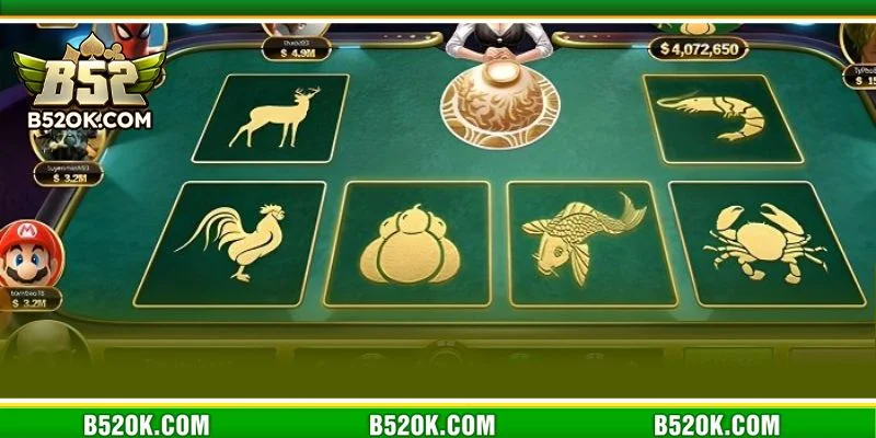 Bầu cua cá tôm tại B52 đem đến phiên bản game online đổi thưởng đặc sắc