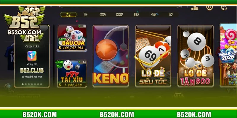 Game Keno là trò chơi số học được yêu thích hàng đầu tại B52
